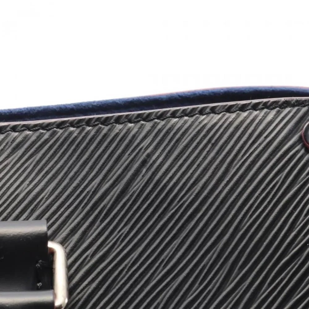 Louis Vuitton Soufflot NV MM Epi Noir Handbag Leather Black 2WAY